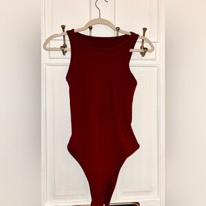 MakeMeChic Women's Bodysuit Sleeveless Ribbed Knit Shapewear Tank Top Bodysuit